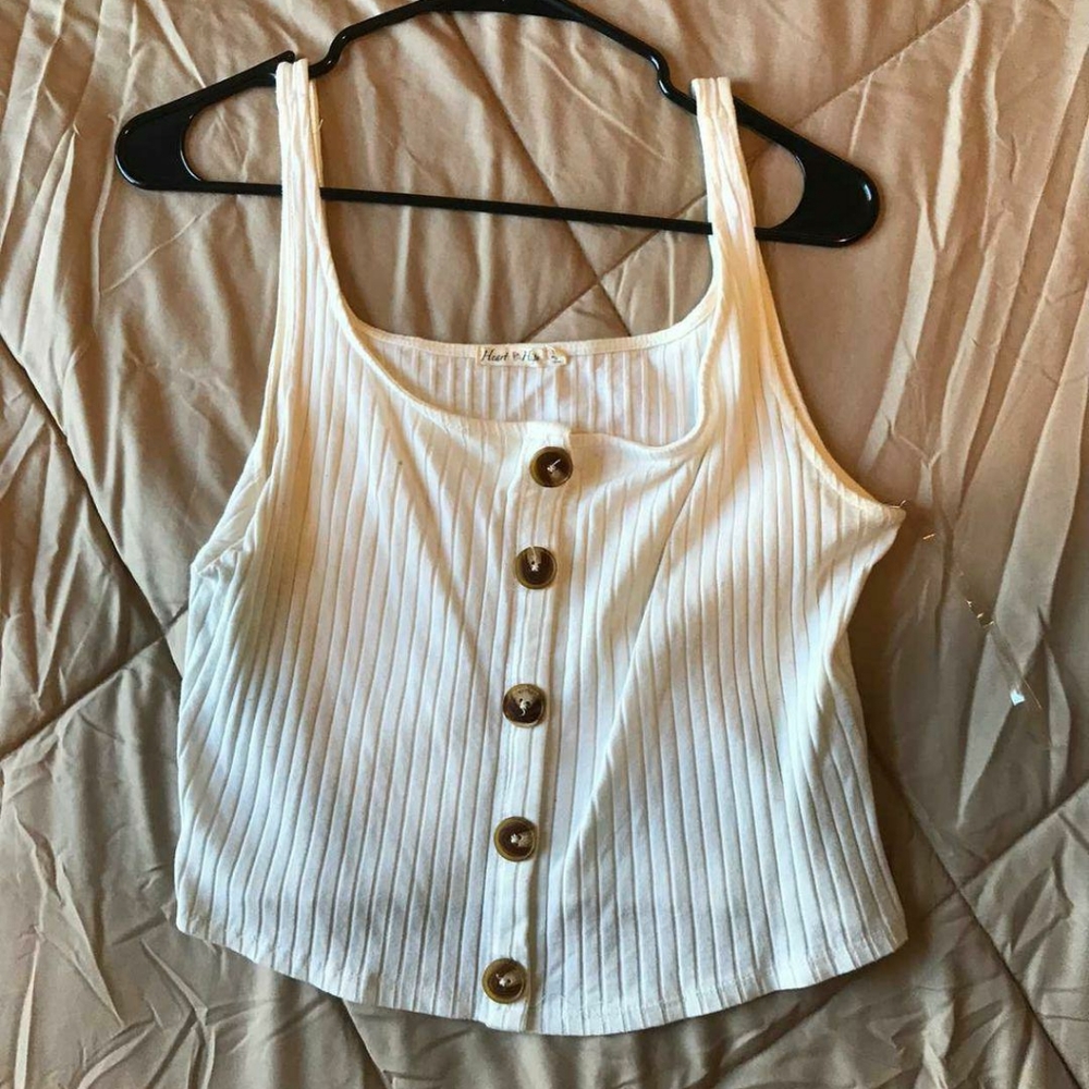 White Strap Crop top